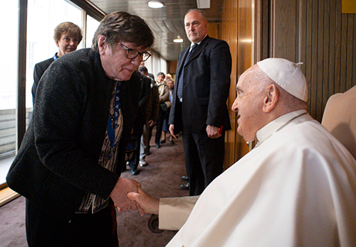 Sr Monica with Pope Francis