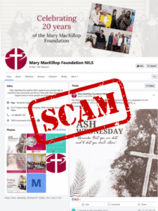 Image of fake Facebook profile