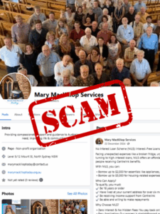 Image of fake Facebook profile