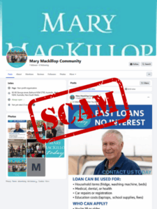 Image of fake Facebook profile