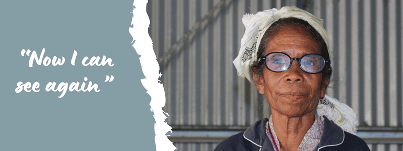 Imelda, a participant in Mary MacKillop Today’s eye care work, at home in Ermera, Timor-Leste